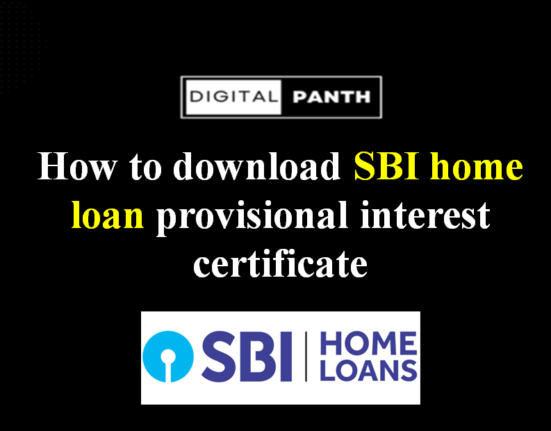 How to download the SBI home loan provisional interest certificate